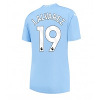 Manchester City Julian Alvarez #19 Replica Home Shirt Ladies 2023-24 Short Sleeve